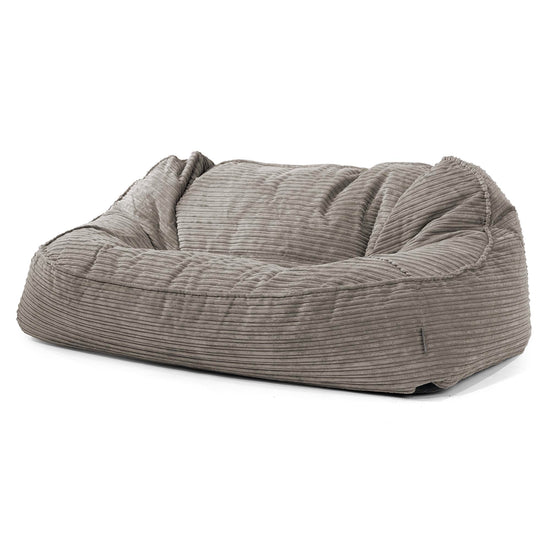 Sloucher Oversized Sækkesofa - Klassisk Jernbanefløjl Grafit Grå 01