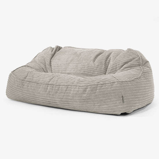 Sloucher Oversized Sækkesofa - Klassisk Jernbanefløjl Mink 01