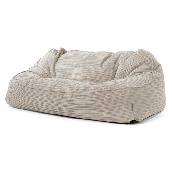 Sloucher Oversized Sækkesofa - Klassisk Jernbanefløjl Mink 01