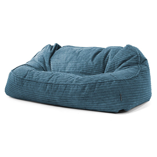 Sloucher Oversized Sækkesofa - Klassisk Jernbanefløjl Navy 01