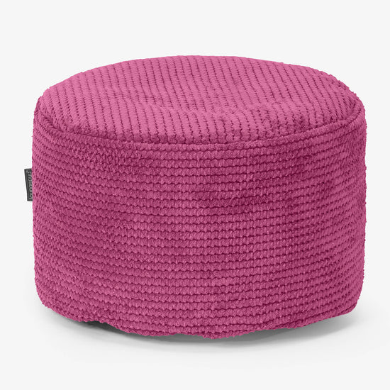Lille Rund Fodskammel - Pom Pom Pink 01
