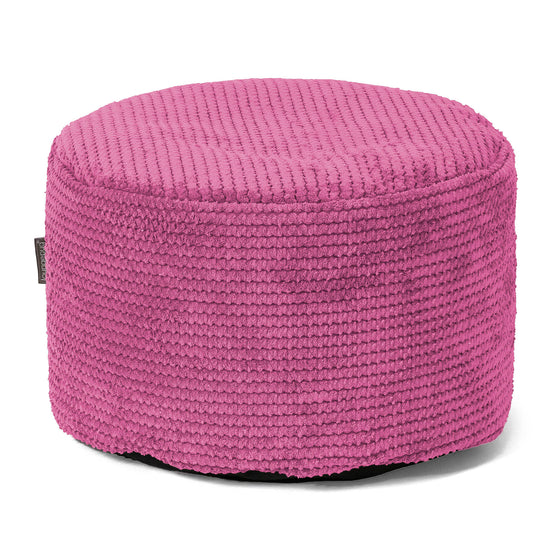 Lille Rund Fodskammel - Pom Pom Pink 01