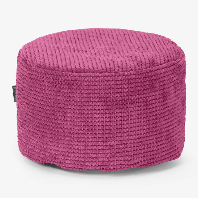 Lille Rund Fodskammel - Pom Pom Pink 01