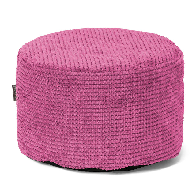 Lille Rund Fodskammel - Pom Pom Pink 01