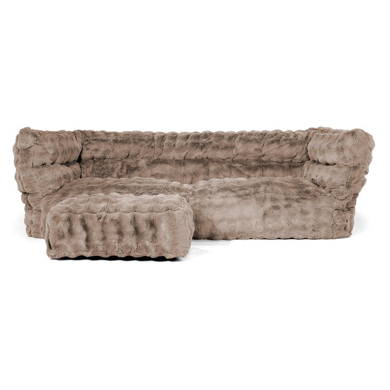 Louis Sækkestol Sofa 3 pers - Imiteret Pels Bubble Mink 02