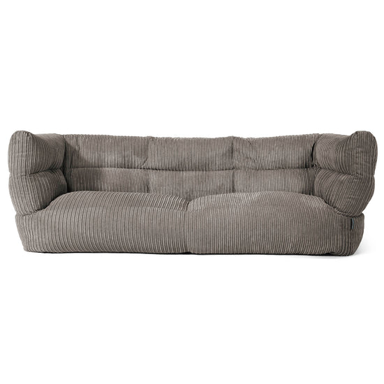 Louis Sækkestol Sofa 3 pers - Klassisk Jernbanefløjl Grafit Grå 01