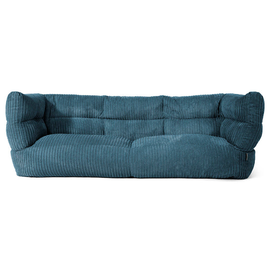 Louis Sækkestol Sofa 3 pers - Klassisk Jernbanefløjl Navy 01
