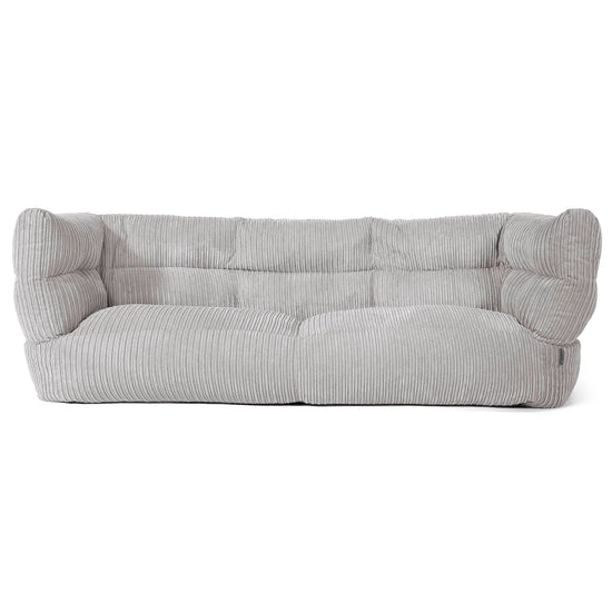 Louis Sækkestol Sofa 3 pers - Klassisk Jernbanefløjl Sølvgrå 01