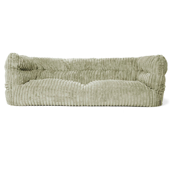 Louis Sækkestol Sofa 3 pers - Ultraplysfløjl Salviegrøn 01