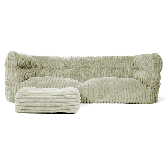 Louis Sækkestol Sofa 3 pers - Ultraplysfløjl Salviegrøn 02