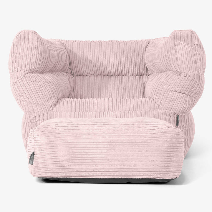 Albert Lænestol 2.0 - Klassisk Jernbanefløjl Blush Lyserød 02