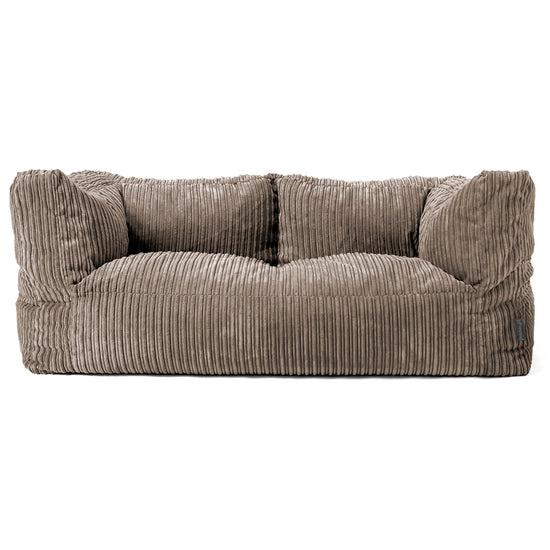 Albert Sækkestol Sofa 2 pers - Klassisk Jernbanefløjl Duegrå 01