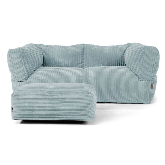 Albert Sækkestol Sofa 2 pers - Klassisk Jernbanefløjl Mintgrøn 02