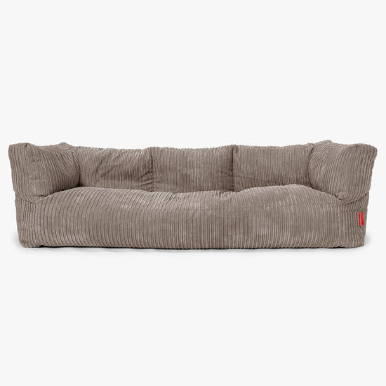 Albert Sækkestol Sofa 3 pers - Klassisk Jernbanefløjl Duegrå 01