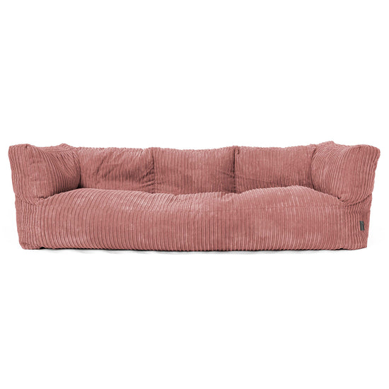 Albert Sækkestol Sofa 3 pers - Klassisk Jernbanefløjl Fersken 01