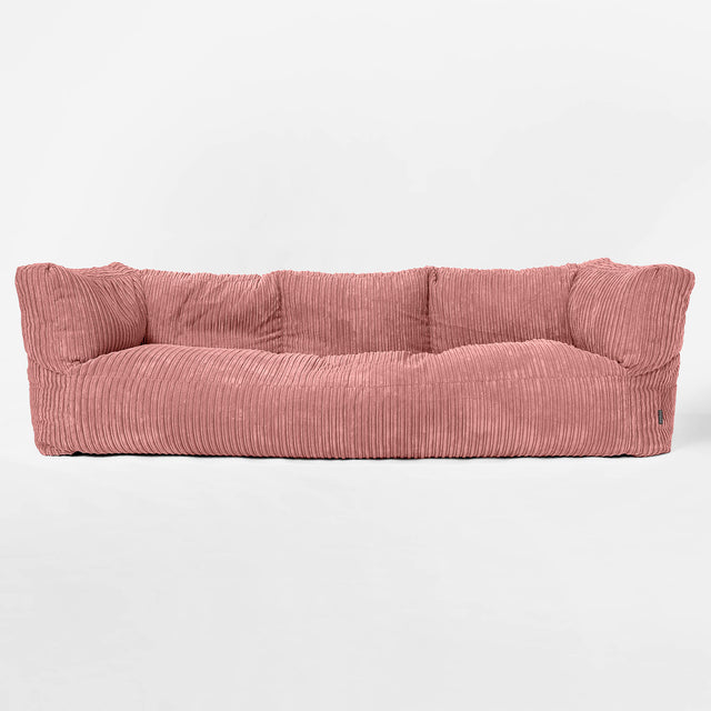 Albert Sækkestol Sofa 3 pers - Klassisk Jernbanefløjl Fersken 01