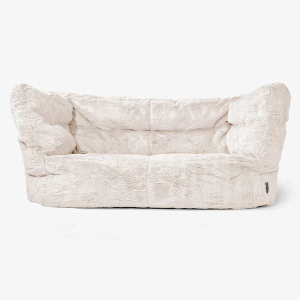 Albert Sækkestol Sofa 2 pers 2.0 - Imiteret Kaninpels Hvid 01