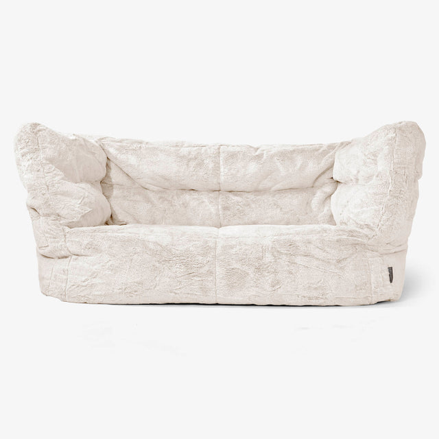 Albert Sækkestol Sofa 2 pers 2.0 - Imiteret Kaninpels Hvid 01