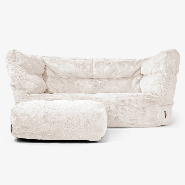 Albert Sækkestol Sofa 2 pers 2.0 - Imiteret Kaninpels Hvid 02