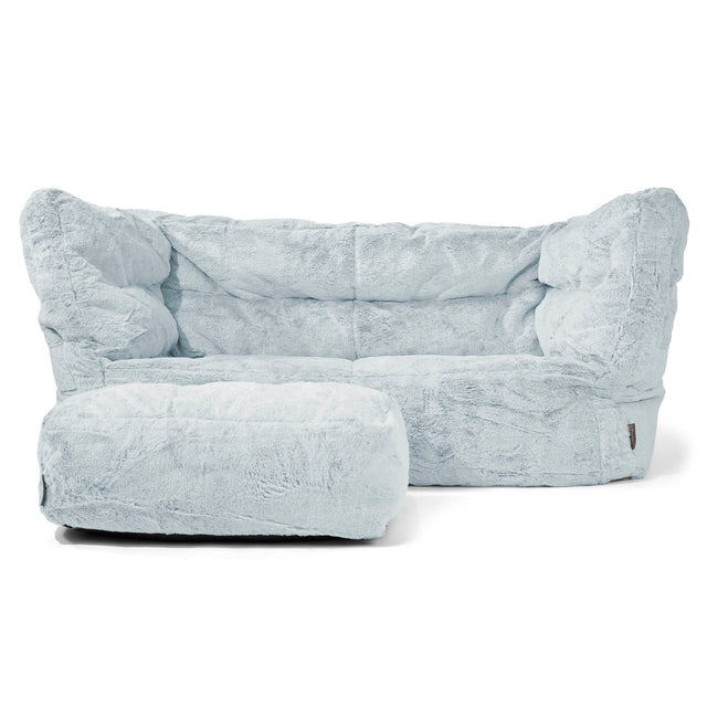 Albert Sækkestol Sofa 2 pers 2.0 - Imiteret Kaninpels Støvet Blå 02