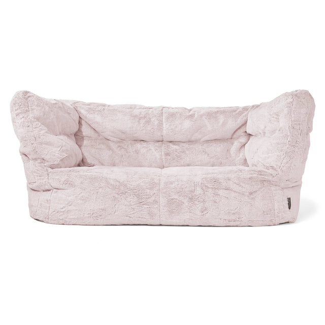 Albert Sækkestol Sofa 2 pers 2.0 - Imiteret Kaninpels Støvet Lyserød 01