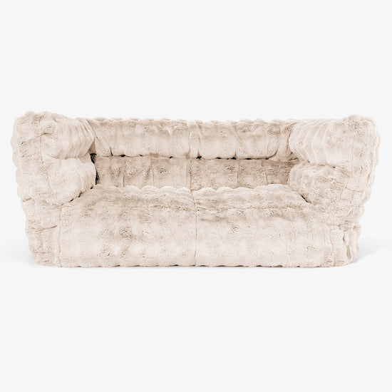 Albert Sækkestol Sofa 2 pers 2.0 - Imiteret Pels Bubble Cremefarvet 01