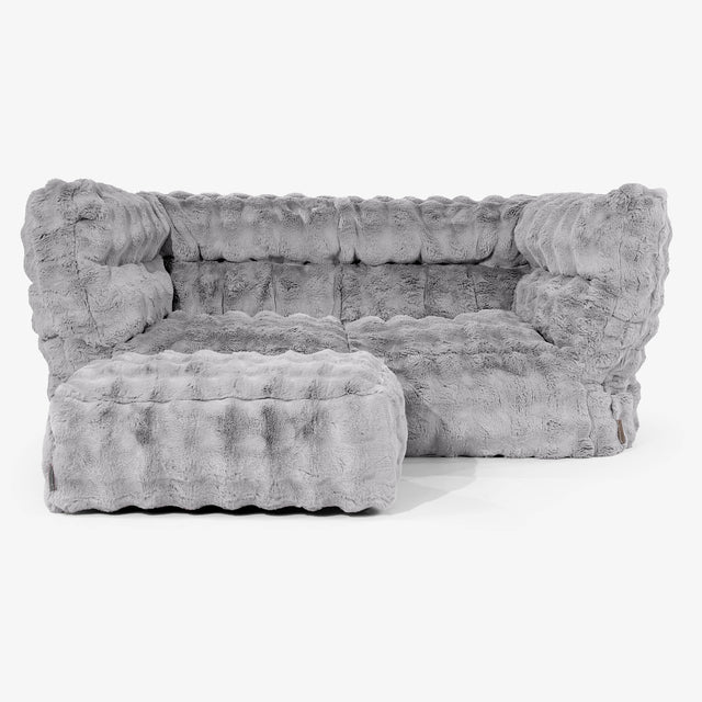 Albert Sækkestol Sofa 2 pers 2.0 - Imiteret Pels Bubble Grå 02