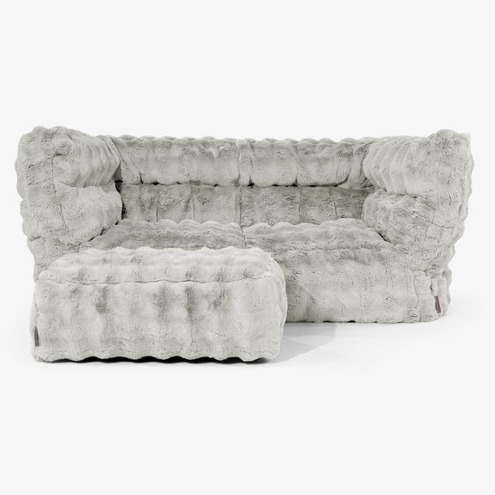 Albert Sækkestol Sofa 2 pers 2.0 - Imiteret Pels Bubble Salviegrøn 02