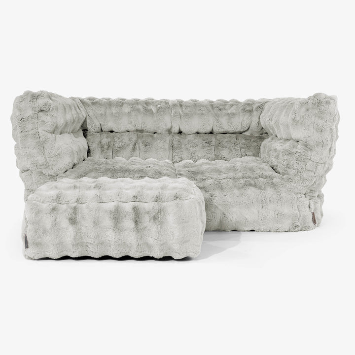 Albert Sækkestol Sofa 2 pers 2.0 - Imiteret Pels Bubble Salviegrøn 02