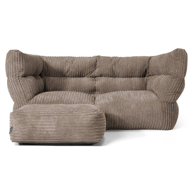Albert Sækkestol Sofa 2 pers 2.0 - Klassisk Jernbanefløjl Duegrå 02