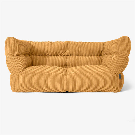 Albert Sækkestol Sofa 2 pers 2.0 - Klassisk Jernbanefløjl Gylden Honning 01