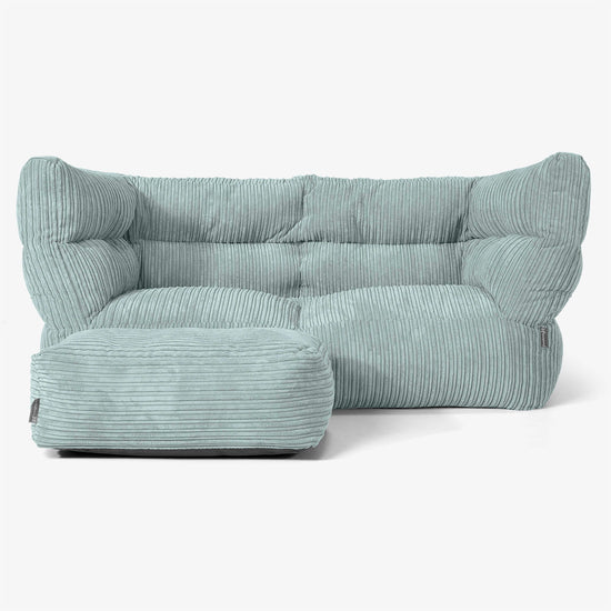 Albert Sækkestol Sofa 2 pers 2.0 - Klassisk Jernbanefløjl Mintgrøn 02