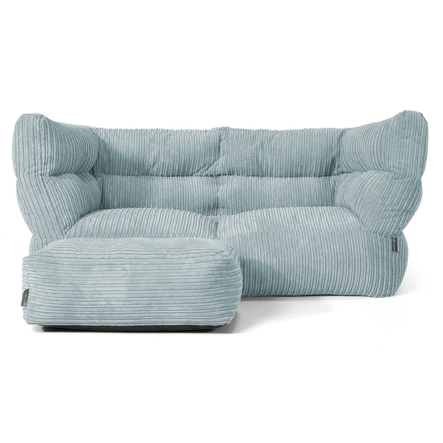 Albert Sækkestol Sofa 2 pers 2.0 - Klassisk Jernbanefløjl Mintgrøn 02