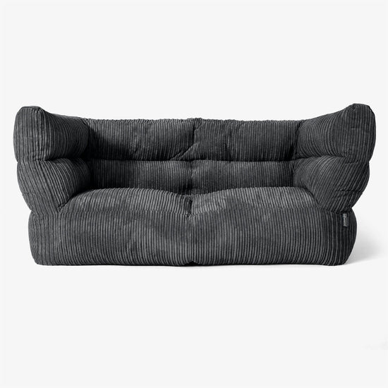Albert Sækkestol Sofa 2 pers 2.0 - Klassisk Jernbanefløjl Sort 01