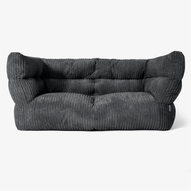 Albert Sækkestol Sofa 2 pers 2.0 - Klassisk Jernbanefløjl Sort 01