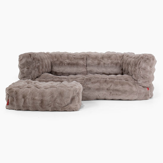 Albert Sækkestol Sofa 2 pers-Imiteret Pels Bubble Mink 02