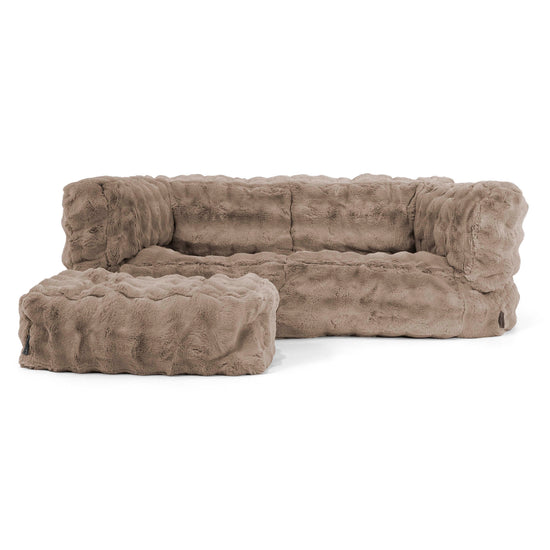 Albert Sækkestol Sofa 2 pers-Imiteret Pels Bubble Mink 02
