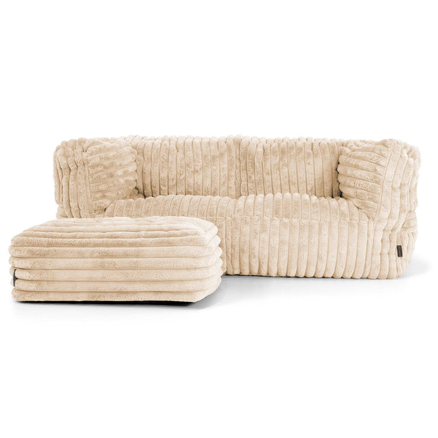 Albert Sækkestol Sofa 2 pers - Ultraplysfløjl Cremefarvet 02