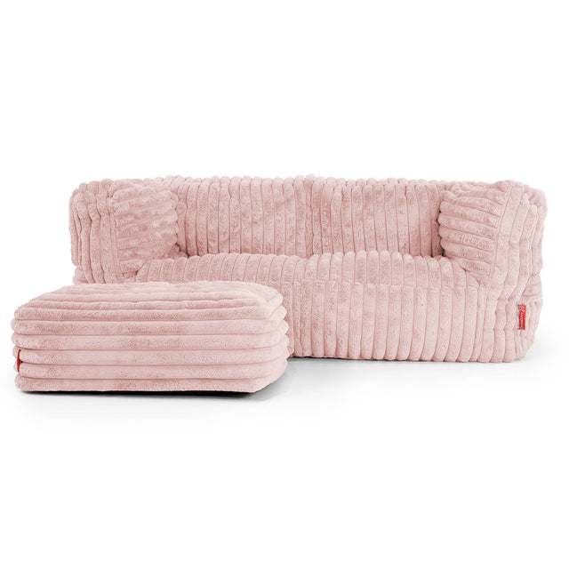 Albert Sækkestol Sofa 2 pers - Ultraplysfløjl Støvet Lyserød 02