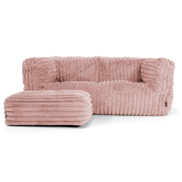Albert Sækkestol Sofa 2 pers - Ultraplysfløjl Støvet Lyserød 02