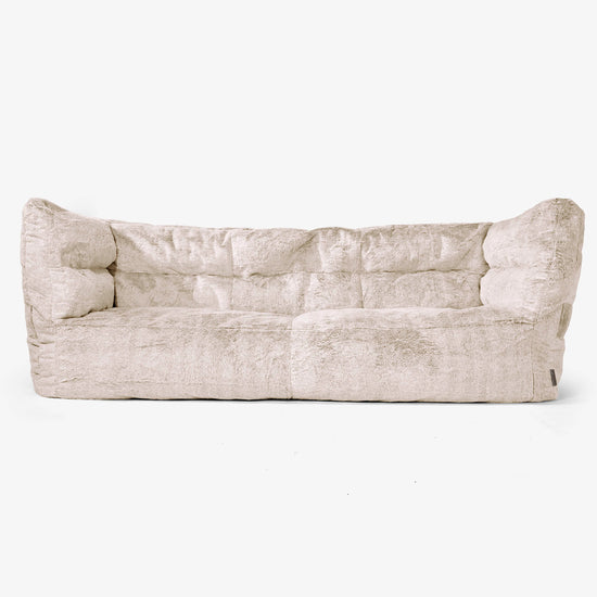 Albert Sækkestol Sofa 3 pers 2.0 - Imiteret Kaninpels Gyldenbrun 01