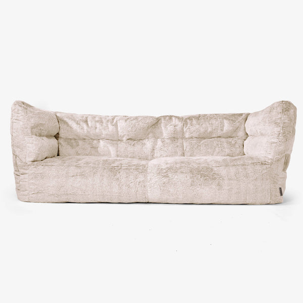 Albert Sækkestol Sofa 3 pers 2.0 - Imiteret Kaninpels Gyldenbrun 01