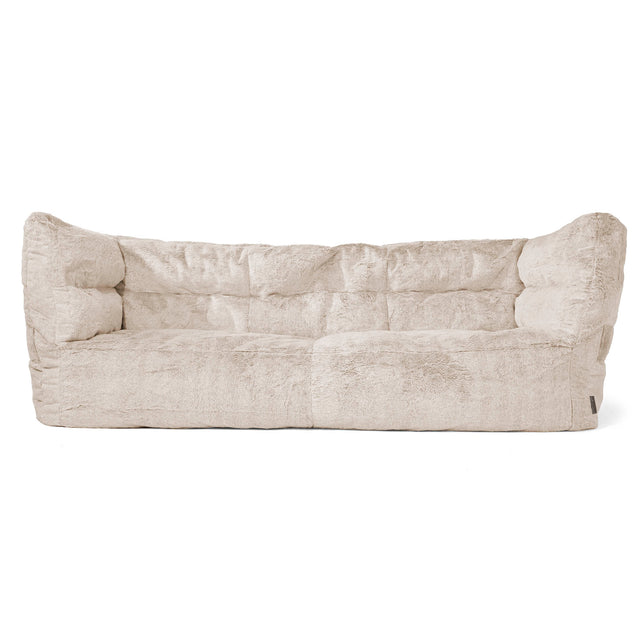 Albert Sækkestol Sofa 3 pers 2.0 - Imiteret Kaninpels Gyldenbrun 01
