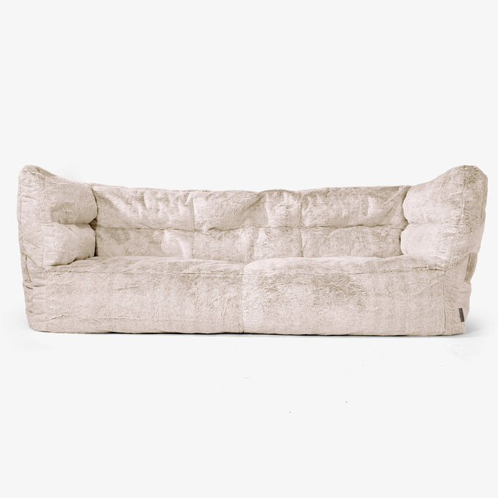 Albert Sækkestol Sofa 3 pers 2.0 - Imiteret Kaninpels Gyldenbrun 01