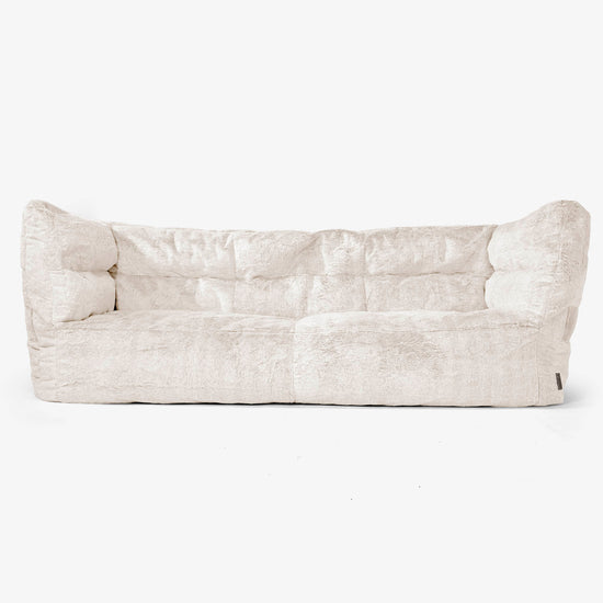 Albert Sækkestol Sofa 3 pers 2.0 - Imiteret Kaninpels Hvid 01