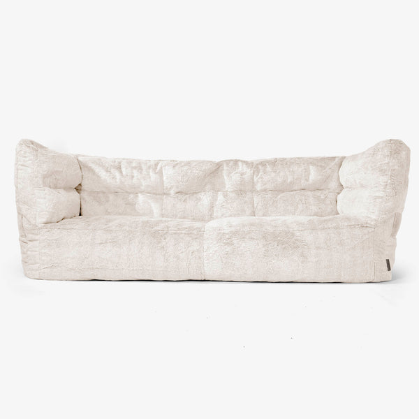 Albert Sækkestol Sofa 3 pers 2.0 - Imiteret Kaninpels Hvid 01