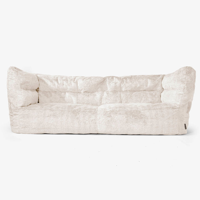 Albert Sækkestol Sofa 3 pers 2.0 - Imiteret Kaninpels Hvid 01