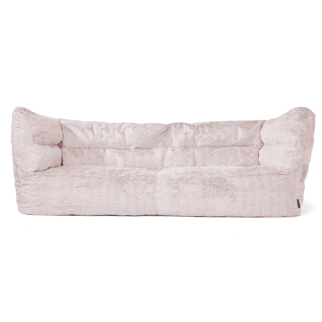 Albert Sækkestol Sofa 3 pers 2.0 - Imiteret Kaninpels Støvet Lyserød 01