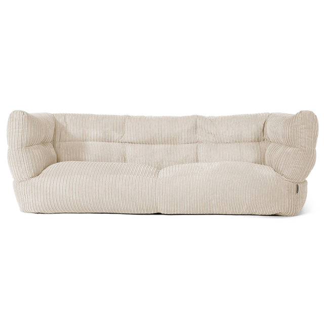 Albert Sækkestol Sofa 3 pers 2.0 - Klassisk Jernbanefløjl Cremefarvet 01