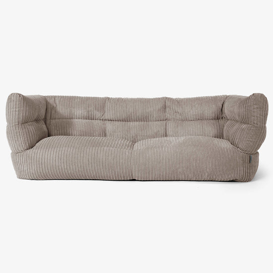 Albert Sækkestol Sofa 3 pers 2.0 - Klassisk Jernbanefløjl Duegrå 01